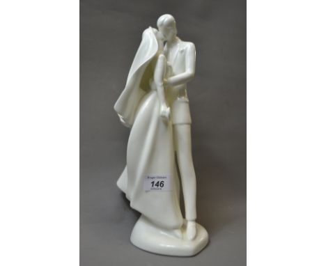 Royal Doulton, a glazed ceramic figure "Wedding Day" HN2748. Approximately 31 cm tall. 