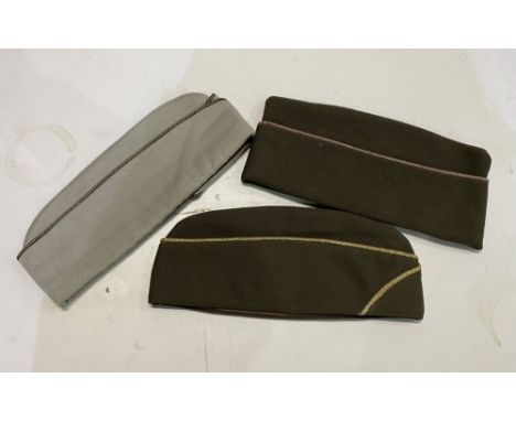 Three WWII US Army garrison caps 