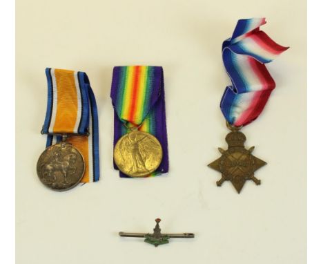 WWI trio comprising of 1914 - 15 Star, War medal and Victory medal awarded to 13945 Pte. J. Scott, York. R, with associated G