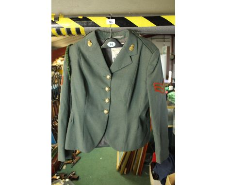 Womens Royal Army Corps vintage dress jacket with corporal rank patches and WRAC lapel tabs 