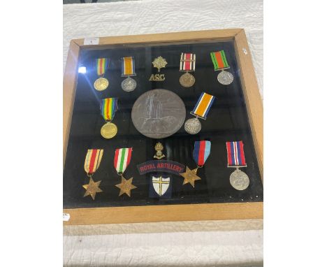 Of local interest – Large collection of military ephemera including framed collection of medals for Pte. 171535 William Smith