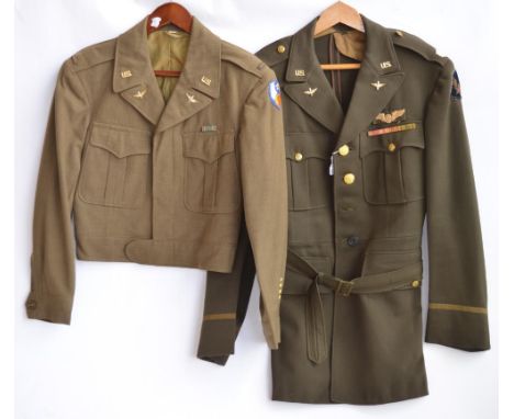 Two World War 2 era US Army Air Forces jackets with insignia. (2) 