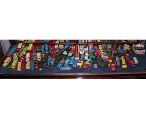 A collection of mostly 1950s and 1960s dinky die-cast commercial and other vehicles (much played with)