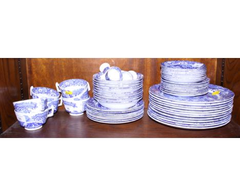 A Copeland Spode blue Italian part combination service