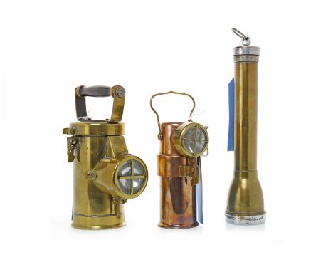THE CEAG MINER'S INSPECTION LAMPby Caeg Miner's Supply Co. Ltd., Barnsley, 22cm high; along with another Ceag type B.E.3 lamp