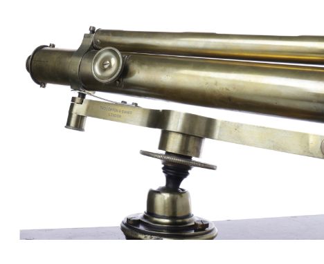 EARLY 20TH CENTURY SURVEYORS LEVEL BY TROUGHTON & SIMMSimpressed maker's mark to body, 38cm long, contained in a fitted mahog