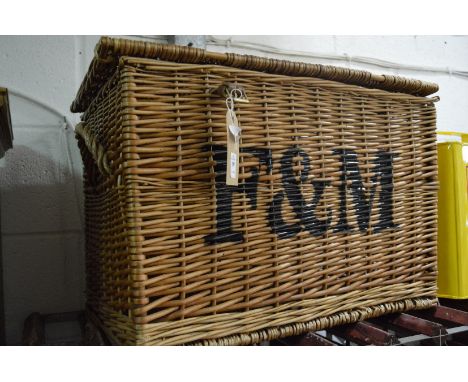 A wicker hamper.