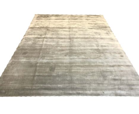 HOPPEN SILK CARPET, 314cm x 241cm, silver field.