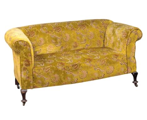A Late 19th Century Victorian Country House overstuffed sofa / couch. 162cm