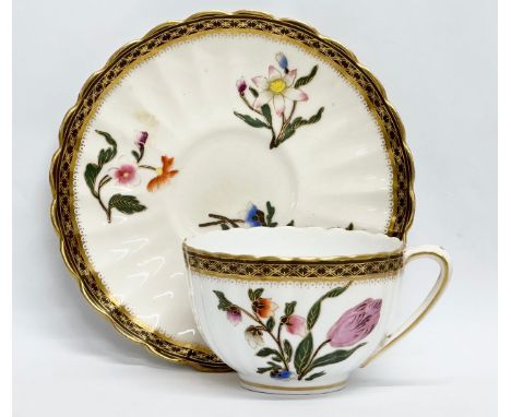 A 19th Century Royal Worcester cup and saucer.