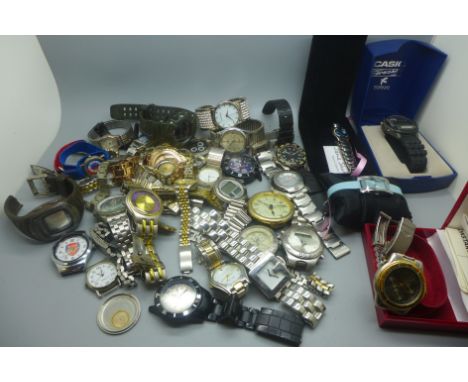 Assorted wristwatches including Constant and Casio 