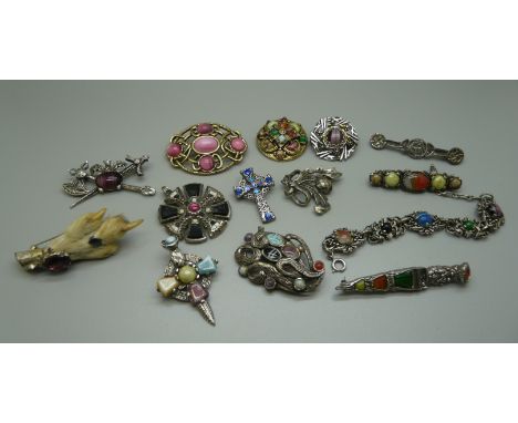 Miracle and Celtic brooches 