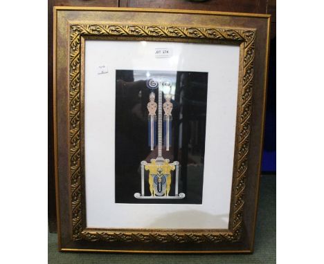After Erte gilt framed print, 30cm x 20cm image, with frame 56cm x 48cm, as new.  It is American.
