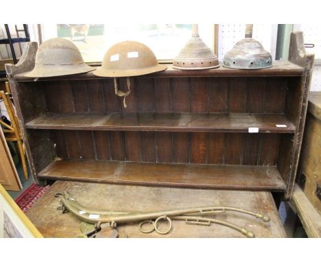 Three tier oak hanging shelf,