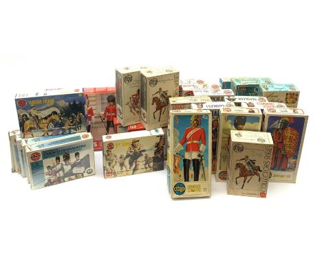Airfix plastic model kits - twenty three of various soldiers and historical figures including Napoleonic War, WW2, Queen Vict