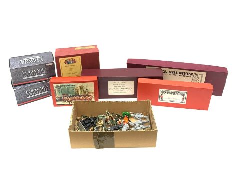 Various makers metal figures including M.J. Mode East Kent Regiment; Whitby Militaire Swiss Guards; HM Household Cavalry The 