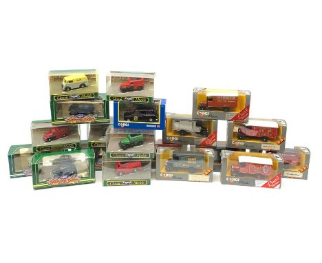 Corgi Classics - eight 1:43 scale commercial vans, some limited editions; six Classic Models small vans; four Classic Cars; a