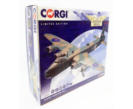 Corgi Aviation Archive - limited edition AA39502 1:72 scale model of Short Stirling Mk.1 bomber No.1208/2200, boxed with cert