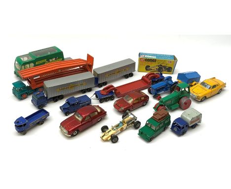 Corgi - Cooper-Maserati F/1 racing car with Driver Controlled Steering No.159, boxed; and thirteen unboxed die-cast models in