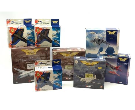 Corgi Aviation Archive aircraft - eight various scale models, most lacking one or two small pieces including 48605 Classic Pr