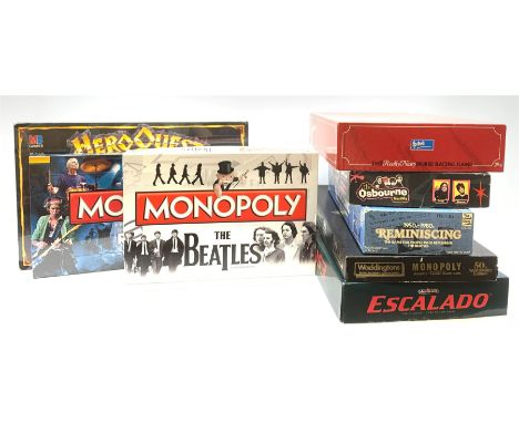 Chad Valley Escalado game; and seven other board games including Beatles Monopoly, Rolling Stones Monopoly, 50th Anniversary 