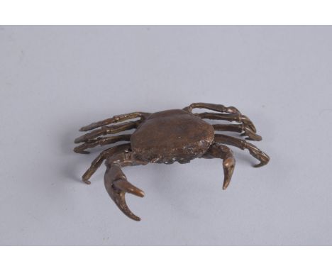 A BRONZE OKIMONO OF A CRAB.