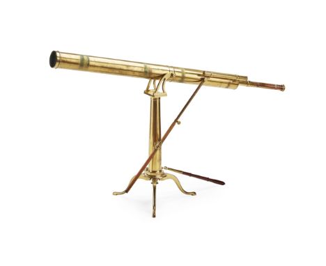 3-INCH REFRACTING BRASS TELESCOPE, BY JESSE RAMSDEN, LONDON CIRCA 1790 marked RAMSDEN/ LONDON, with a finderscope, raised on 