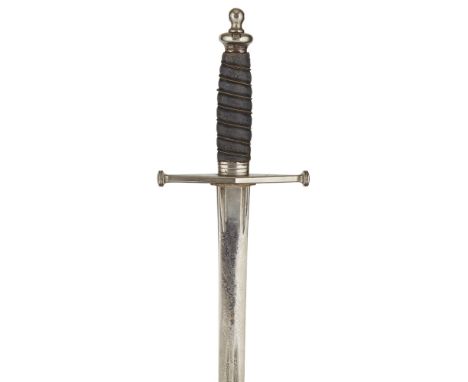 SCOTTISH REGIMENTAL BROAD SWORD EARLY 20TH CENTURY with cross hilt (undressed hilt, the full dress basket missing), the fish 