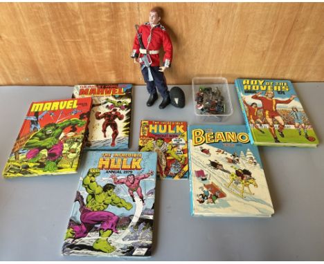 The Russell Watson Collection - Pallitoy Action Man Grenadier Guard, moulded blonde hair; collection of lead figures; Incredi
