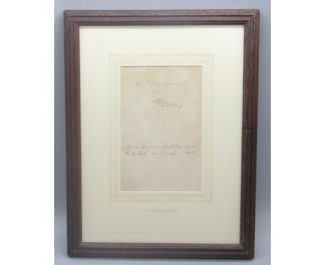 York Racecourse Collection - Framed pencil drawing of Simeon Templeman by J.F.Herring (1795-1865), 29.7cm x 38.8cmShipping £4