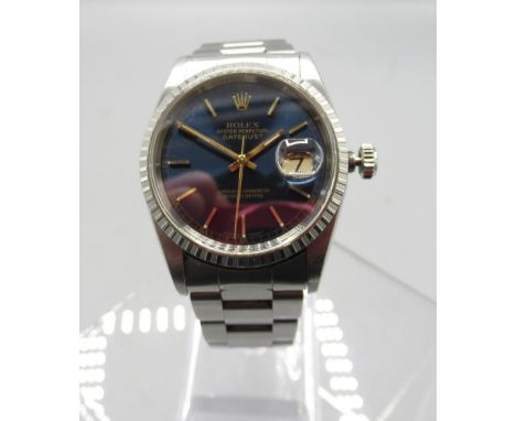 Rolex Oyster Perpetual Datejust stainless steel automatic wristwatch on matching Oyster bracelet no. 78360, end links no. 558