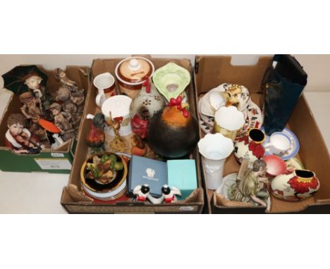 Various collectables incl. three pieces of Aynsley Orchard Gold, Clarice Cliff style Old Tupton Ware vases, Venice Simplon Or