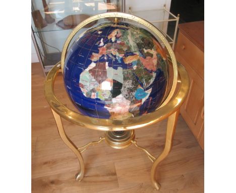 Large floor standing mineral globe, on brass tripod base with compassShipping POA https://www.bradleys.ltd/quotation-request-