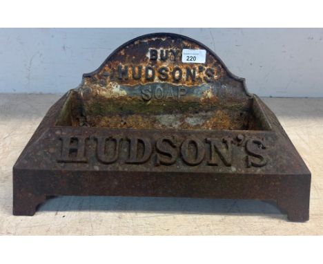 Vintage Hudson's soap advertising cast iron dog bowl/trough 39.5cm x 21cmShipping £48.00 plus vat (UK Only)