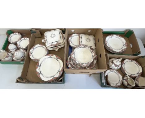 Collection of Crown Ducal Orange Trees pattern tea and dinner ware, including teapot, cups and saucers, plates, etc., some A/