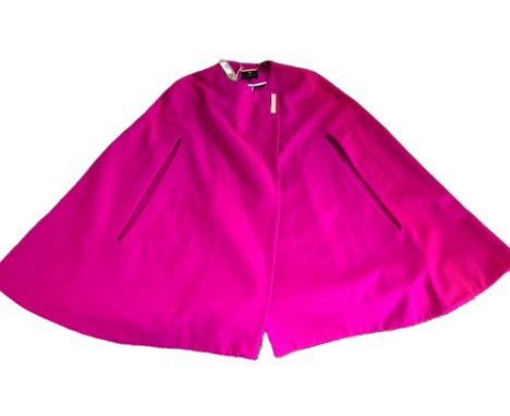 The Roxy Shahidi Collection - Ted Baker fuschia cape, size S, worn in the role of Leyla Harding in ITV soap EmmerdaleShipping