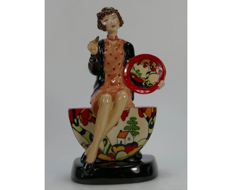 Kevin Francis Peggy Davies figure Clarice Cliff "The Artisan" in black and red colour way