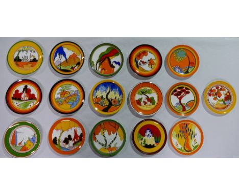 A collection of Wedgwood Clarice Cliff collectors plates limited edition to include Poplar Summer House, Honolulu blue Lucern