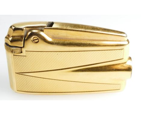 9ct Ronson Varaflame 1960s lighter, hallmark worn