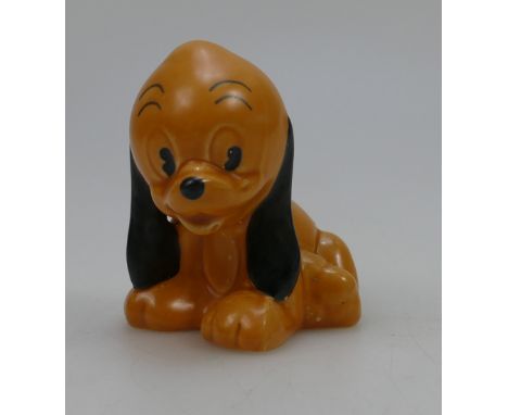Wadeheath 1930's light brown model of Pluto's pup seated, height 10cm  