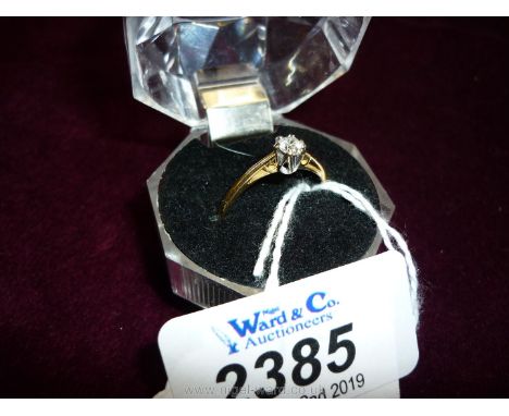 An 18ct diamond solitaire 1/4 carat .25 Ring.