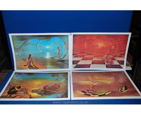A quantity of prints, unframed, by Stephen Pearson, 'Wings of Love', 'Light of Love',' Spectre de la Rose', etc.