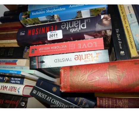 A box of books: Ruby Wax, John Betjeman, Watership Down etc