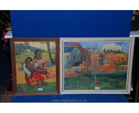 A framed P. Gauguin Print 'Nafea Faa ipoipo (When will you marry') plus another.