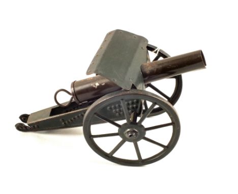 A WWI era tin plate model of a German field gun