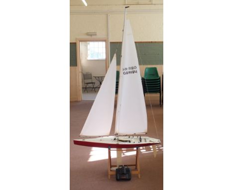 A radio controlled model yacht