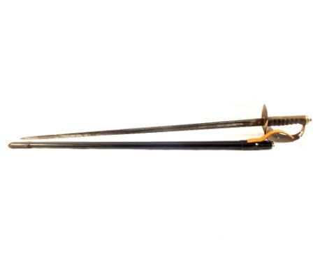 A WWI era Infantry officers sword by Wilkinson No. 46845 in later scabbard