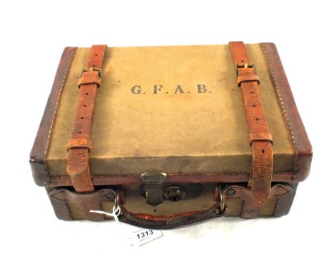 A good vintage canvas and leather cartridge magazine