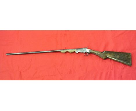 A .410 S/B hammer shotgun with side lever opening by Eibar, Serial No. 46947, this item can only be purchased by someone with