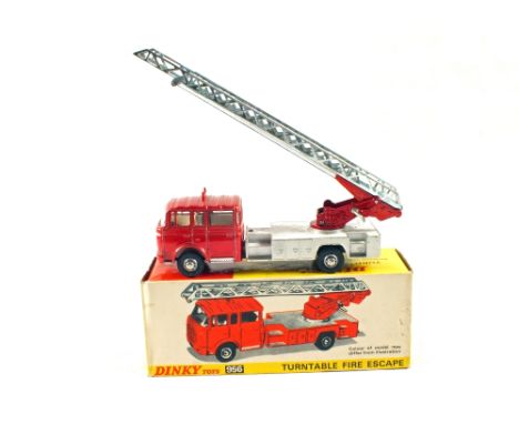 A boxed Dinky 956 fire engine with Berliet cab and extending ladder, silver platform